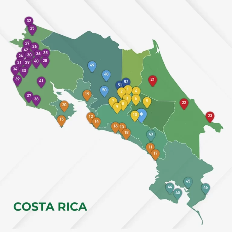 Mapa Costa rica blanco