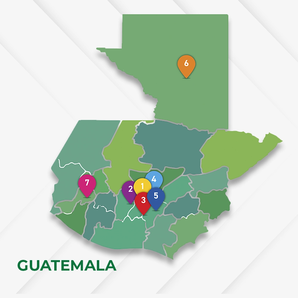 Mapa Guatemala blanco